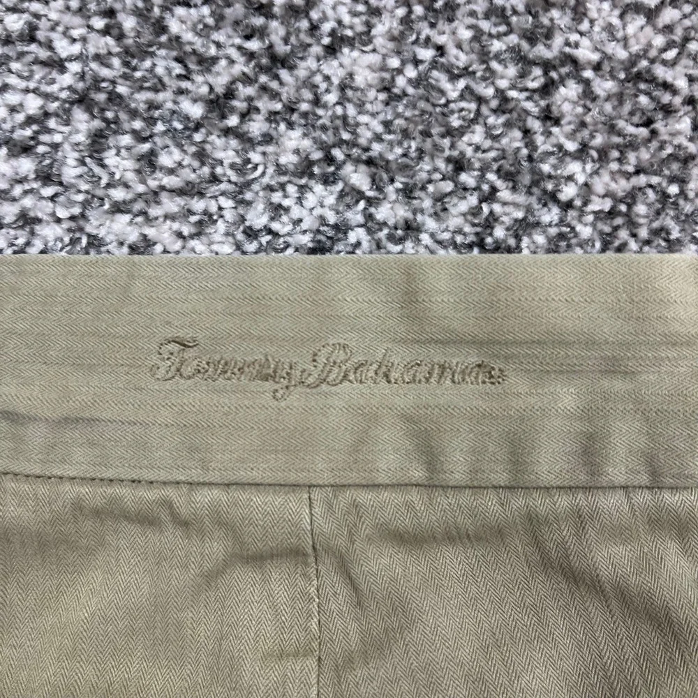 Tommy Bahama Pants Mens 38x30 Tan Silk Blend Pleated Relaxed Casual Chino